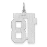Sterling/Silver Rhodium-plated Polished Number 18 Charm - Image 4