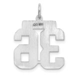 Sterling/Silver Rhodium-plated Polished Number 36 Charm - Image 4