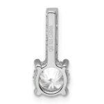 Sterling Silver Rhodium-plated CZ Pendant - Image 4