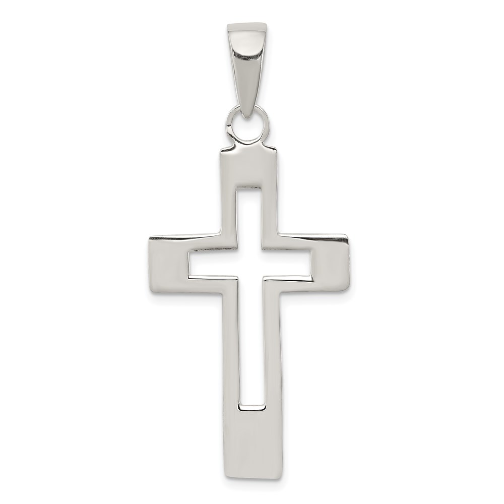 QP1141.jpg Sterling Silver Cross Pendant - Image 1