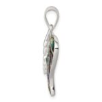 Sterling Silver Rhodium-plated Abalone Butterfly Pendant - Image 2