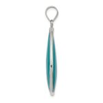 Sterling Silver Teardrop Turquoise Pendant - Image 2
