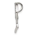 Sterling Silver Rhodium-plated CZ Heart Pendant - Image 2