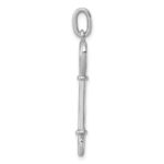Sterling Silver Rhodium-plated Key Pendant - Image 2