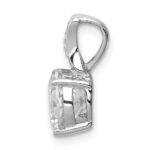 Sterling Silver Rhodium-plated CZ Pendant - Image 2