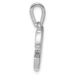 Sterling Silver Rhod-plated Created Blue Opal Inlay Horse Pendant - Image 2