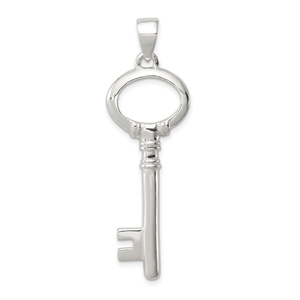 QP2016.jpg Sterling Silver Polished Key Pendant - Image 1