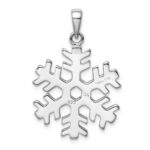 Sterling Silver Rhodium Plated Stellux Crystal Snowflake Pendant - Image 4