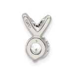Sterling Silver CZ Pendant Chain Slide - Image 4