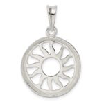 Sterling Silver Polished Sun Pendant - Image 4