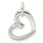 Sterling Silver Heart with CZ Pendant - Image 4