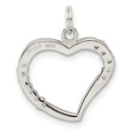Sterling Silver CZ & Heart Pendant - Image 4