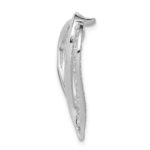 Sterling Silver Rhodium-plated CZ Heart Chain Slide - Image 2