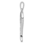 Sterling Silver Rhodium Diam. Open-work Wing Pendant - Image 2