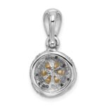 Sterling Silver Rhodium-plated w/Diamond & FWC Pearl Pendant - Image 3
