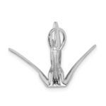 Sterling Silver Rhodium-plated Origami Crane Pendant - Image 2