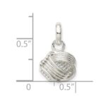 Sterling Silver Love Knot Small Pendant - Image 4