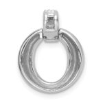 Sterling Silver Rhodium Plated CZ Pendant - Image 3