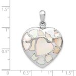 Sterling Silver Rhodium-plated Mother of Pearl Ash Holder Pendant - Image 3