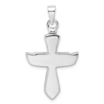 Sterling Silver Rhodium-plated Antiqued Cross w/Heart Ash HolderPenda - Image 3