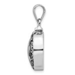 Sterling Silver Rhodium-plated Enameled Praying Hands Ash Holder Pendant - Image 2