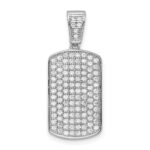 Sterling Silver Rhodium-plated Polished CZ Pendant