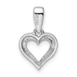 Sterling Silver RH CZ Heart Dangle Pendant - Image 4