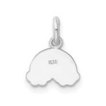 Sterling Silver RH-plated Polished & Enameled Rainbow Children's Pendant - Image 4