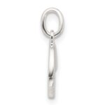 Sterling Silver E-coated Textured Circle Charm - Image 2