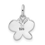 Sterling Silver RH-plated Blue & Pink Enamel Butterfly Children's Pendant - Image 3
