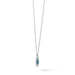 Sterling Silver Rhodium-plated Polished Blue Enamel Turtle Surfboard Pendant - Image 5