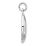 Sterling Silver Rhodium-plated Polished Cowrie Shell Pendant - Image 2