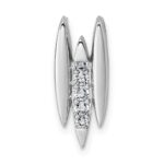 Sterling Silver Rhodium-plated CZ Chain Slide Pendant