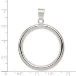 Sterling Silver Rhodium-plated Circle Pendant - Image 3
