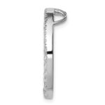 Sterling Silver Rhodium-plated CZ Round Pendant - Image 2