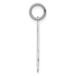 Sterling Silver/Rhodium-plated Polished Number 4 Charm - Image 2