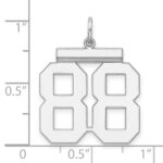 Sterling Silver/Rhodium-plated Polished Number 88 Charm - Image 3