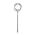 Sterling Silver/Rhodium-plated Satin Number 6 Charm - Image 2