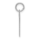 Sterling Silver/Rhodium-plated Satin Number 7 Charm - Image 2