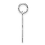 Sterling Silver/Rhodium-plated Satin Number 8 Charm - Image 2