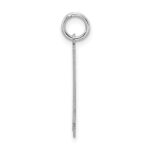 Sterling Silver/Rhodium-plated Satin Number 14 Charm - Image 2