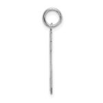 Sterling Silver/Rhodium-plated Satin Number 25 Charm - Image 2