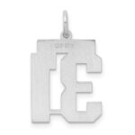 Sterling Silver/Rhodium-plated Satin Number 31 Charm - Image 4