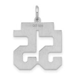 Sterling Silver/Rhodium-plated Satin Number 55 Charm - Image 4