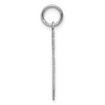 Sterling Silver/Rhodium-plated Satin Number 6 Charm - Image 2