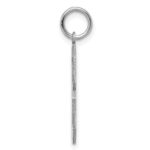 Sterling Silver/Rhodium-plated Satin Number 8 Charm - Image 2