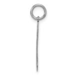Sterling Silver/Rhodium-plated Satin Number 9 Charm - Image 2