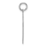 Sterling Silver/Rhodium-plated Satin Number 17 Charm - Image 2
