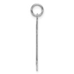 Sterling Silver/Rhodium-plated Satin Number 72 Charm - Image 2