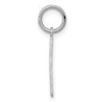 Sterling Silver/Rhodium-plated Satin Number 1 Charm - Image 2
